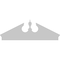 Ekena Millwork Acorn Architectural Grade PVC Combination Pediment, 62"W x 22-3/8"H x 2-3/4"P (Pitch 6/12) PEDPC062X225ACR00 - alternate 6
